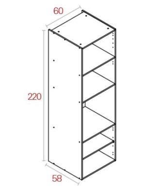 Módulo Columna Horno + Micro 220*60 Aluminio