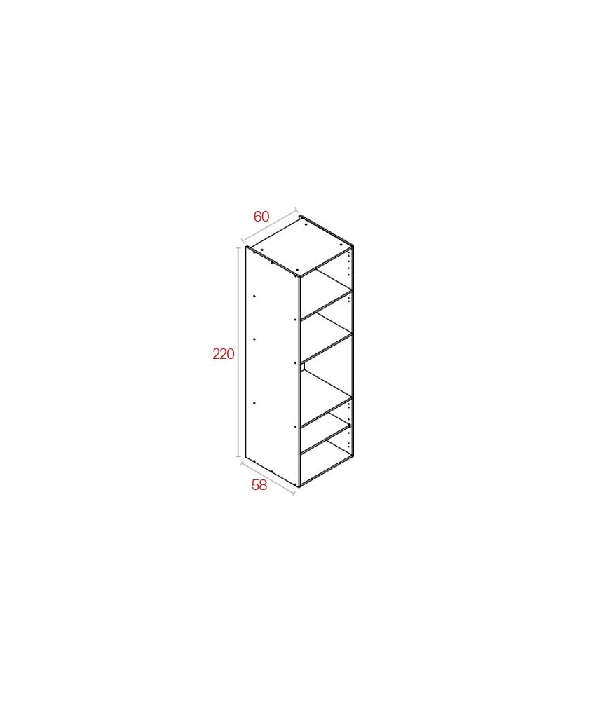 Módulo Columna Horno + Micro 220*60 Aluminio