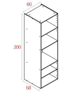 Módulo Columna Horno + Micro 200*60 Blanco