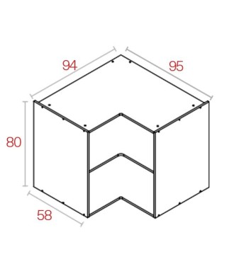 Módulo Esquinal Bajo "L" 80*95*94 Blanco