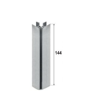 Rinconera Zocalo PVC/Aluminio Negro Alt 144                                                         
