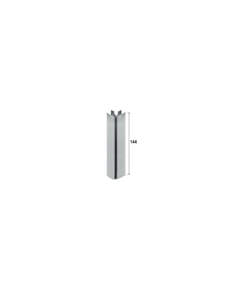 Rinconera Zocalo PVC/Aluminio Negro Alt 144                                                         